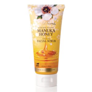 Wild Ferns Manuka Honey Refining Facial Scrub, 99% Natural, 100ml