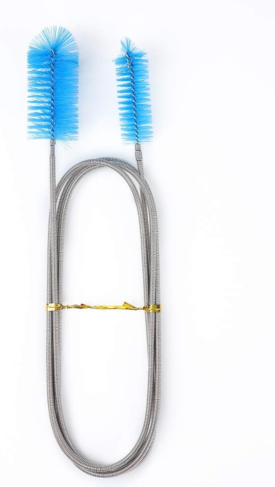 Aquarium Filter Brush Set Flexible Double Ended Bristles Hose Cleaner with Stainless Steel Long Tube Cleaning Brush and 10 Pcs Different Sizes Bristles Brushes for Fish Tank for Home Kitchen - Image 2