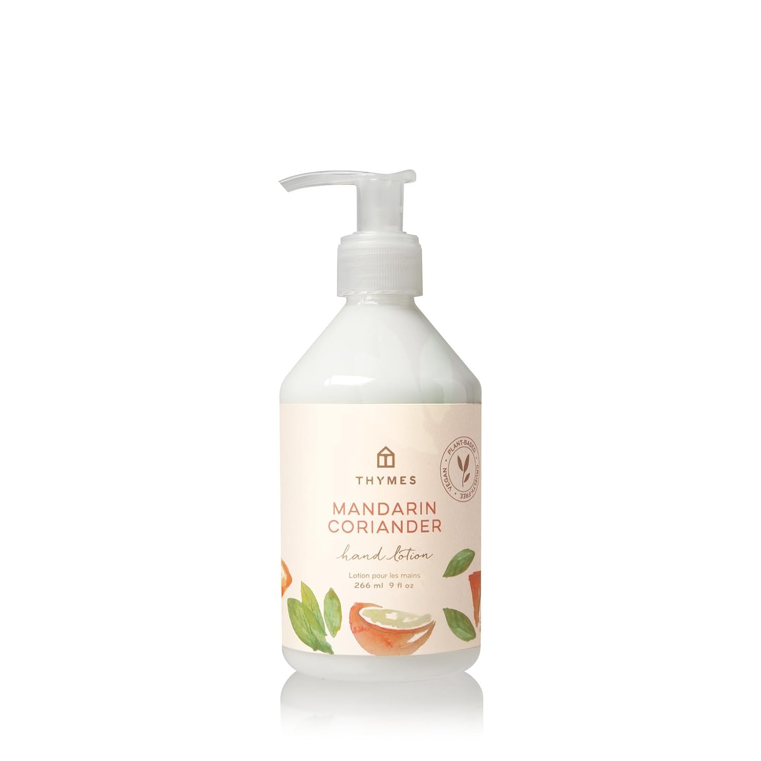 Thymes Moisturizing Hand Lotion for Dry Skin - Moisturizer for Beauty and Personal Care - Luxury Hand Lotion for Women & Men with Shea Butter & Aloe Vera (Mandarin Coriander, 9 fl oz)
