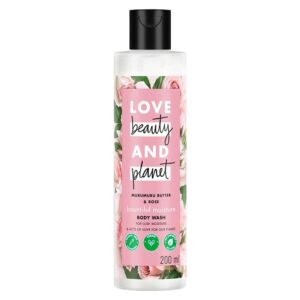 Lo.ve Bea.uty & Pla.net Murumuru Butter and Rose Moisturising Body Wash|Crème Shower Gel for Soft Skin,200ml