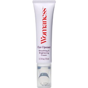 Womaness Eye Opener - Anti Aging, Hydrating, & Moisturizing Under Eye Cream for Dark Circles and Puffiness - With Hyaluronic Acid, Bakuchiol Retinol Alternative, & Firming Red Algae Extract – 15ml