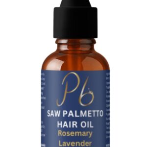 Saw Palmetto Hair Oil – Organic Hair Serum with Rosemary, Lavender, and Tea Tree – Nourishing Scalp & Hair Oil for Dry, Damaged Hair – 1 fl oz