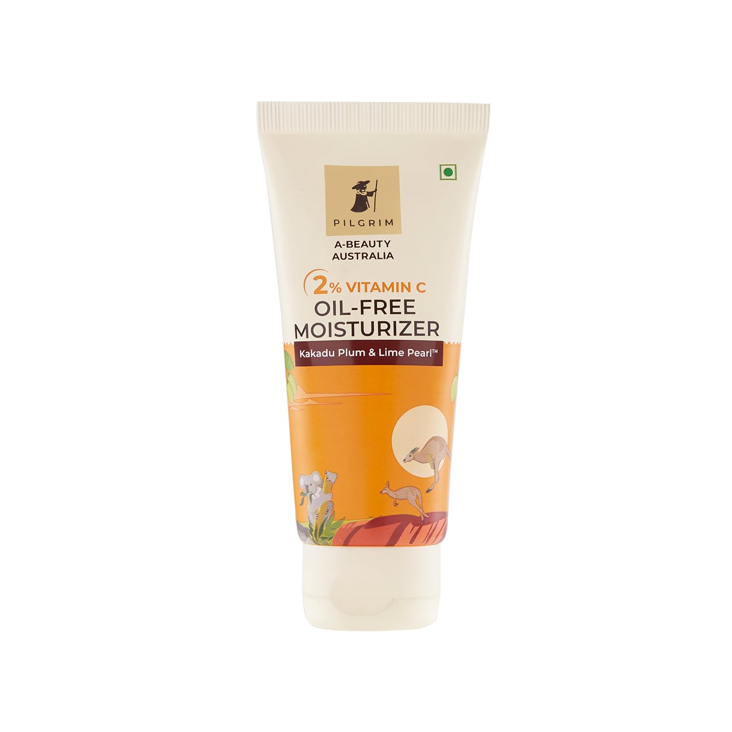 Pilgrim 2% Vitamin C Oil-Free Moisturizer for Face with Kakadu Plum & Lime Pearl | Lightweight Hydration for Oily, Acne-Prone & Dry Skin | Daily Use | For Men & Women | 1.76 Oz (50gm)