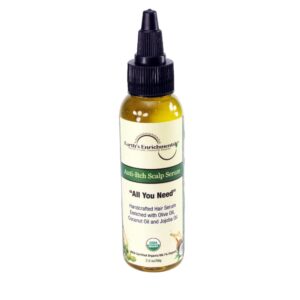Organic Anti-itch Scalp Treatment, Soothing and Nourishing Treatment for Dry, Flaky Scalps, Anti-Dandruff Scalp Oil Enriched with Tea Tree, Lavender and Rosemary Oil, 2oz