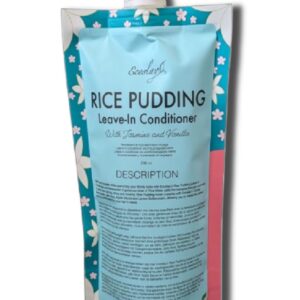Ecoslay Rice Pudding Leave-In Conditioner for Curly & Dry Damaged Hair - Moisturizer & Detangler, Strengthens Fine Hair, Men & Women, 8oz