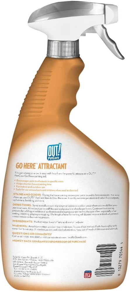PetCare Go Here Attractant Dog and Puppy Potty Training Spray, Safe & Effective Puppy Pee Spray, Dog Housebreaking Supplies, Indoor and Outdoor House Training Tool for Pee and Poop, 32 oz - Image 3
