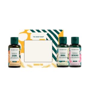 THE B.ODY SHOP Shower Gel Gift Set, Moringa, British Rose & Satsuma, 60 ml Each, 3 Pack