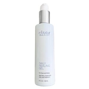 Clear Skin Healing Cream - Moisturizes, Redness Reducing, Acne Treatment for Face – Hyaluronic Acid, Aloe Vera, Vitamin E & Red Sea Algae – Clears Skin Blemishes, Improves Complexion - 6 Fl Oz