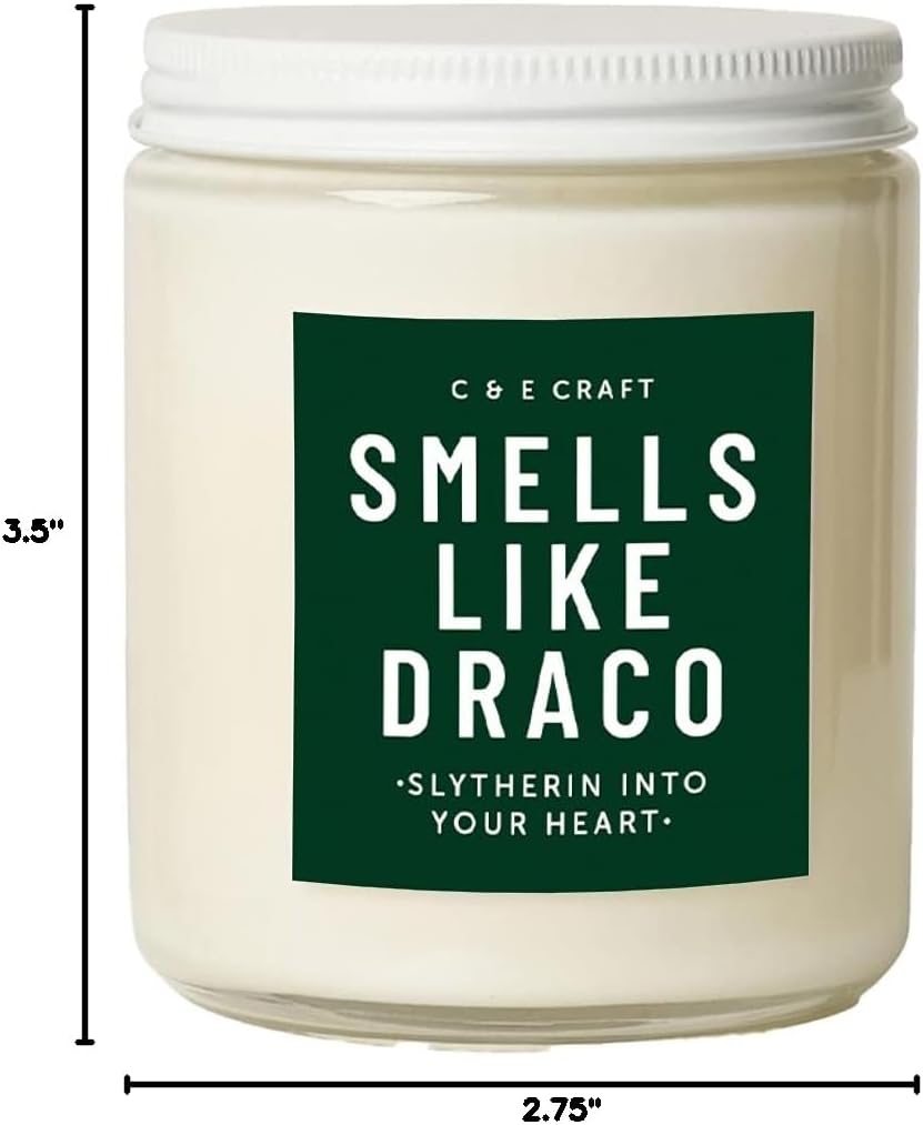 CE Craft - Smells Like Draco Scented Candle, Apple + Mahogany Scented, Draco Gift for Her, Celebrity Prayer Candle, Girlfriend Gift, Gift for Her - Image 2