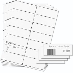 Shelf Edge Labels (350 Pack) 38x105mm Custom Printable A4 Card for Retail Barcodes, Price Stickers, Product Info with Template
