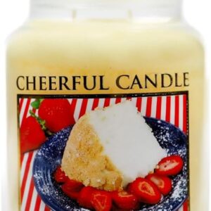 A Cheerful Giver - Angel Food Cake - 24oz Large Scented Candle Jar with Lid - Cheerful Candle - 135 Hours of Burn Time, Christmas Gift for Women, White
