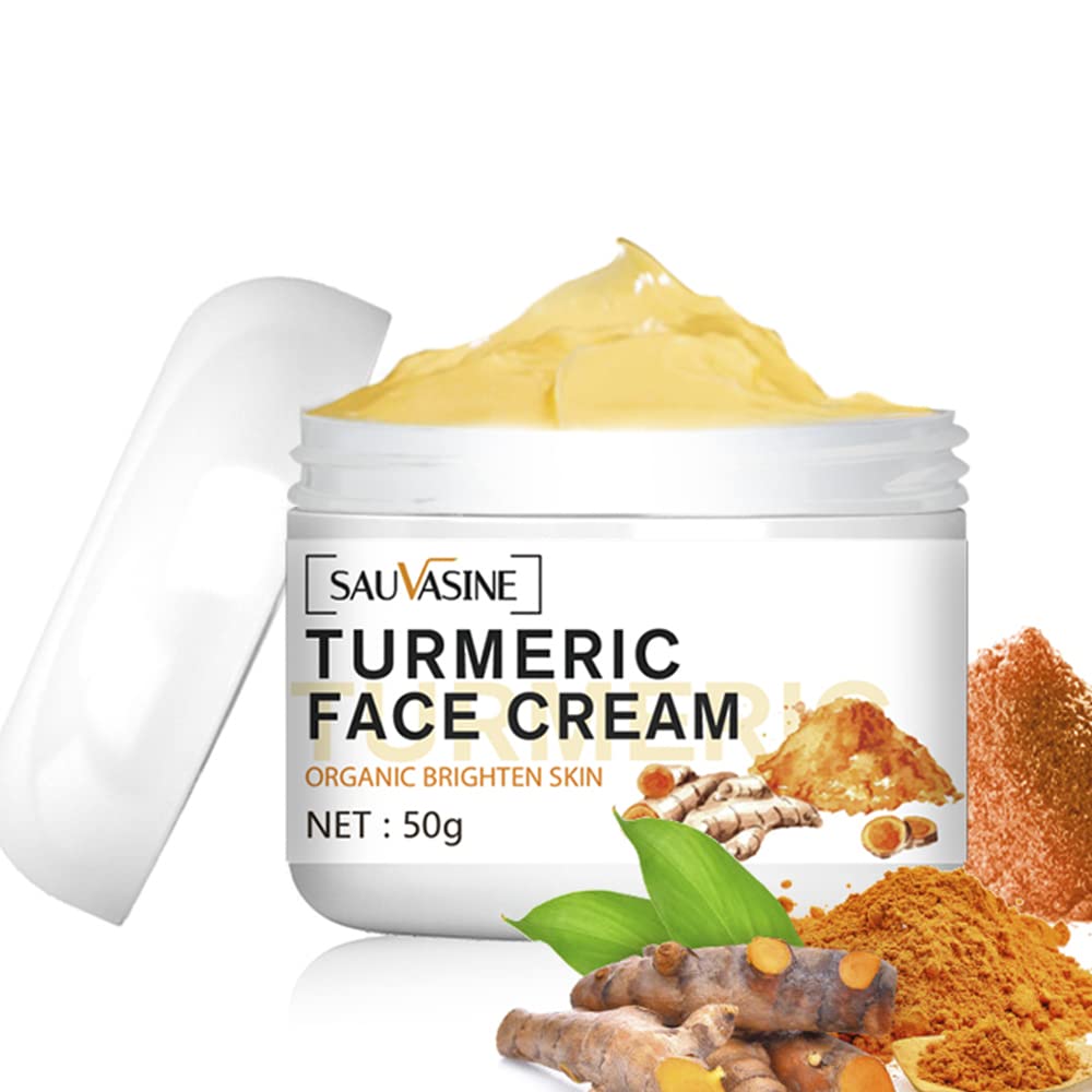 Lanthome Turmeric Face Cream for Face Skin Care Anti-Aging Cream Brightening Face Moisturizer Cream,Skin Repair,Turmeric Moisturizing Cream for Dark Spots Remover,Evens Skin Tone-50g