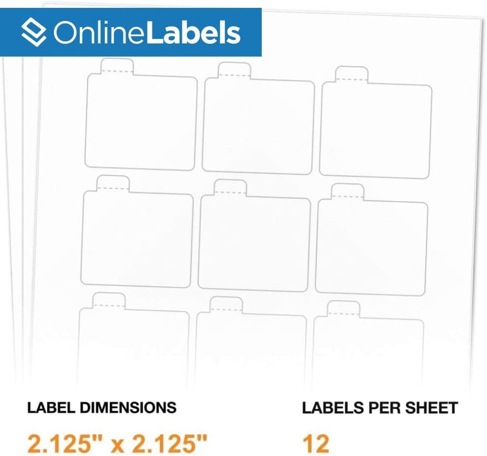 White Matte Printable Lip Balm Labels 2.125 x 2.125 Inch Pack of 1200 Labels - Image 2
