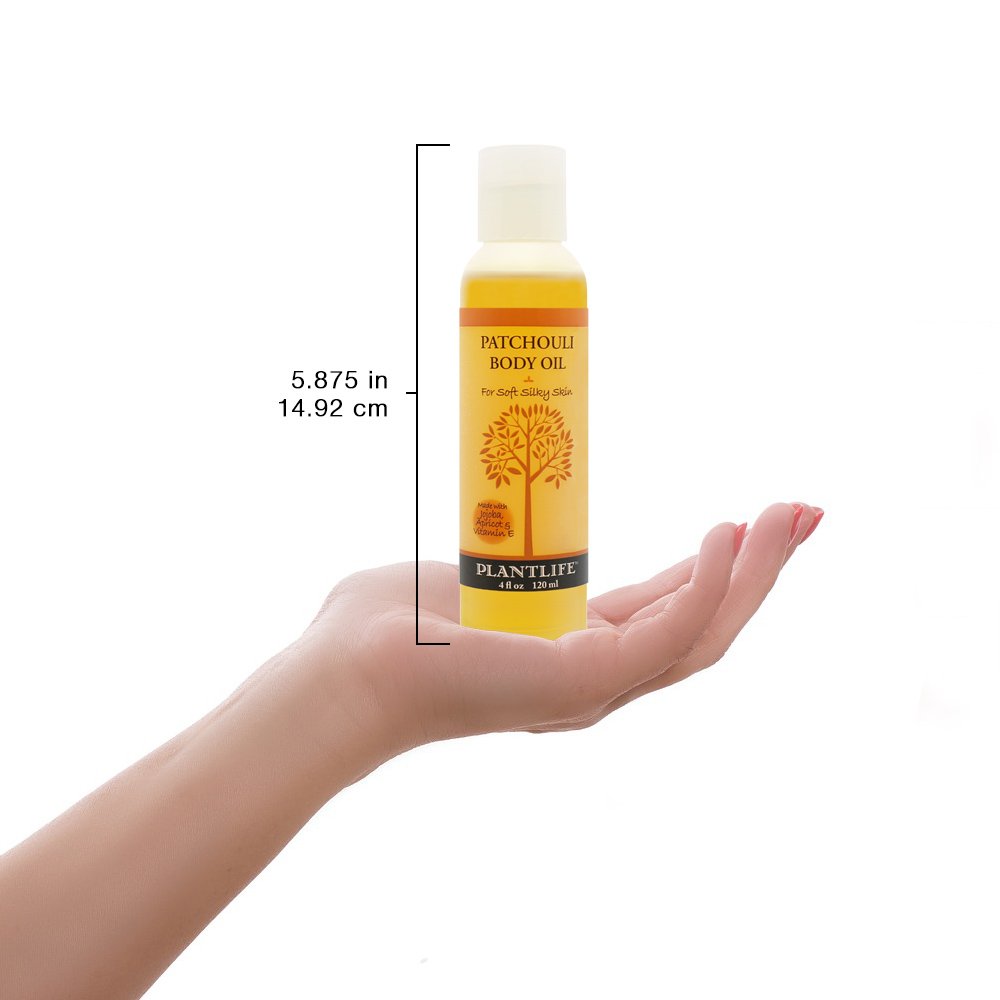 Plantlife Patchouli Body Oil - Moisturizing Natural Body Oil for All Skin Types - Nourishing Dry Skin and Making It Feel Soft and Silky for Women & Men - Bath, Body & Massage Oil - 4oz - Image 4