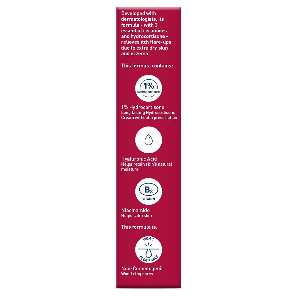 CeraVe 1% Hydrocortisone Anti-Itch Cream Fragrance-Free for Eczema Dry Skin 1 Ounce - Image 12