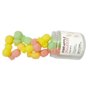 Smelly Kids Company Soap Minis- Kid Friendly|Fruit scented| Hand Soap|Gift Idea|Moisturizing| Party Favor| No Sulfates, No Parabens, Cruelty-Free| Made in USA| 4oz (Pineapple Squeeze)