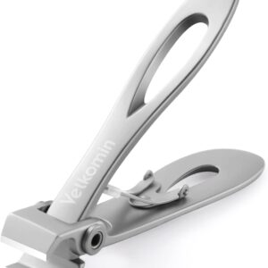 Straight Blade Nail Clippers for Thick Nails and Hard Toe Nails, Wide Jaw Opening 440C Stainless Steel Fingernail Toenail Clippers Cutters for Men Women Seniors, 18-Month Replacement Warranty
