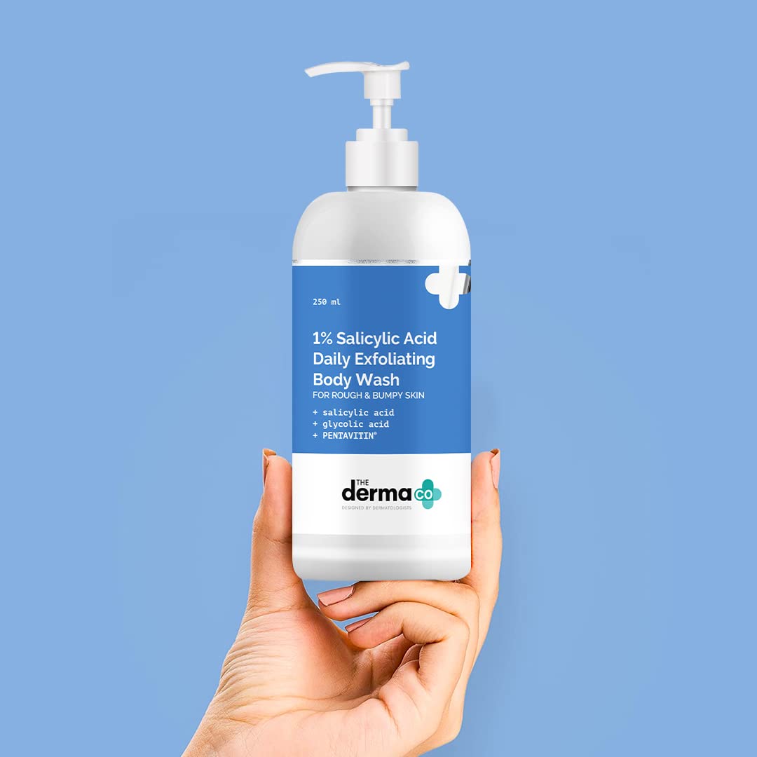 The Derma Co 1% Salicylic Acid Exfoliating Body Wash | Helps Smoothen Rough & Bumpy Skin | Deeply Cleanses & Exfoliates | Helps Reduce Body Acne | 8.45 Fl Oz/250ml - Image 2