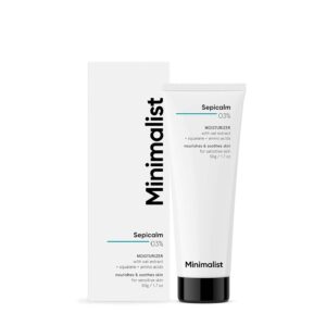 Minimalist Sensitive Skin Face Moisturizer | Soothes Rosacea, Redness & Irritated Skin | With 3% Sepicalm for Acne Prone Skin | For Women & Men | 1.7 Oz / 50 gm