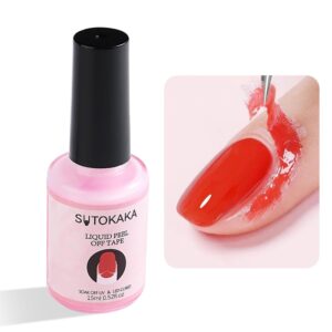 15ml Liquid Latex Tape Peel Off, Nail Cuticle Guard Skin Barrier Protector for Home DIY Nail Art Salon