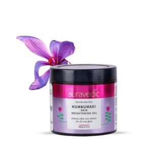 Kumkumadi Gel | Saffron Infused Face Moisturizer to Revive Dull Skin | Long Lasting Hydration for All Skin Types | Natural Skin Illuminator | 3.53 Oz/100g
