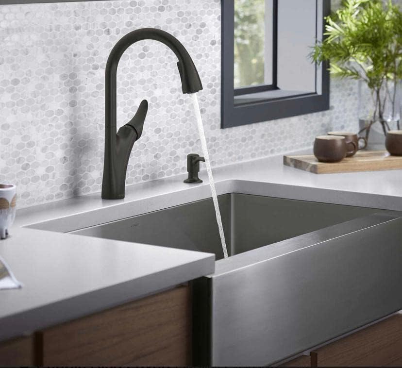 kohler Touchless Pull-Down Kitchen Faucet with Soap Dispenser - Image 3