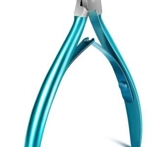 FERYES Toenail Clipper Straight Blade for Ingrown and Thick Nails - Stainless Steel and Sharp Pointed Tip Ingrown Nail Clipper – Wide Jaw Toe Nail Cutter Podiatry Tool