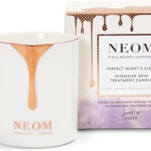 NEOM - Intensive Skin Treatment Candle | 4.93 Fl Oz (140gr) | Lavender, Chamomile & Patchouli | Massage Oil Candle for Sleep | 100% Natural Fragrances | Nourish & Soften | Signature Sleepy Scent