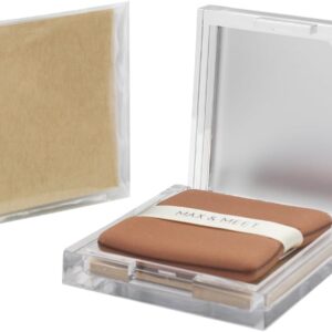 200 Face Oil Blotting Sheets with Mirror Travel Box& Puff, Linen Fiber Gentle Oil Control Film Not Destroy Base Makeup Face Oil Absorbing Sheets (Coniferous Tree, Box+Refill total 200 sheets)