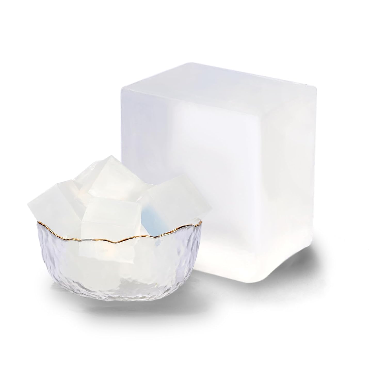 Clear Glycerin Soap Base 2lb - SLS Free Vegan Organic Melt and Pour Soap Making Kit - Image 2