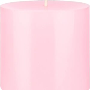 Mega Candles 1 pc Unscented Solid Pink Pillar Candles, Hand Poured Premium Wax Candle 3 Inch x 3 Inch, Home Décor, Spas, Weddings, Celebrations, Party, Centerpieces, Holidays, Vigils, Prayers