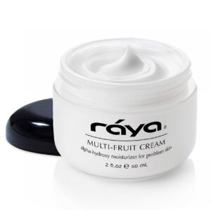 Raya Multi-Fruit Cream with AHA (G-323) | Light, Moisturizing Facial Treatment for Oily and Break-Out Skin | Helps Prevent Black-Heads, White-Heads, and Inflammation | Made with Alpha Hydroxy Acids