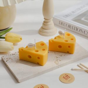 Handmade Fragrance Cheese Scented Candles,Novel Single Wick Candle,Decorative Ornaments,Creatively Shaped Candles, Ideal Holiday Gift