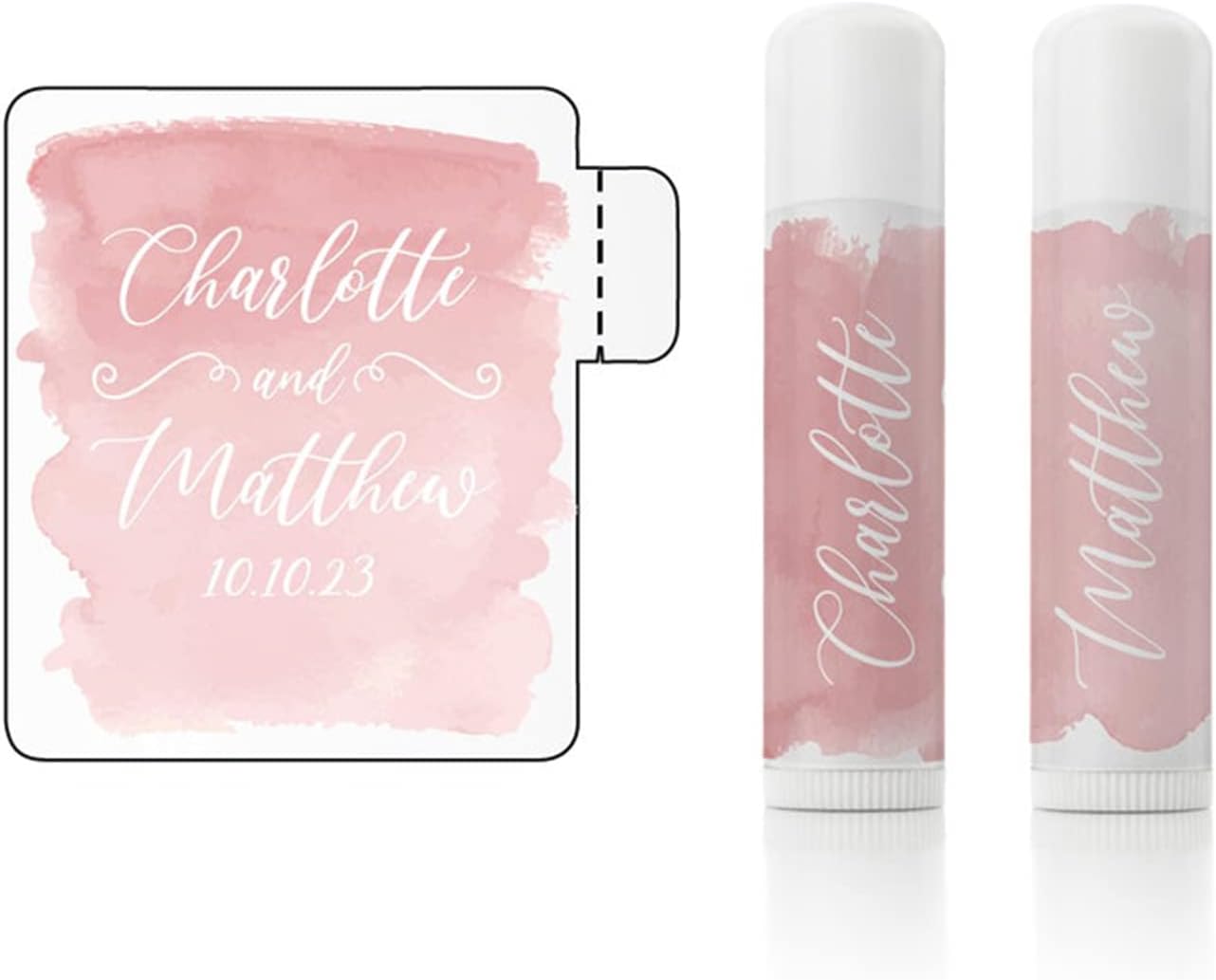 Custom Lip Gloss Balm Waterproof Stickers Labels, Personalized Chapstick Labels,Lip Gloss Labels Customize for Tubes (20 Pcs,45x52mm)