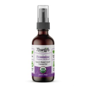 NewLife Naturals Certified Organic Menopause Support Deodorant Vulva Spray - All Natural Feminine Spray for Odor Control, Itching, Dryness, Irritation - Citrus Scent - 2 Oz