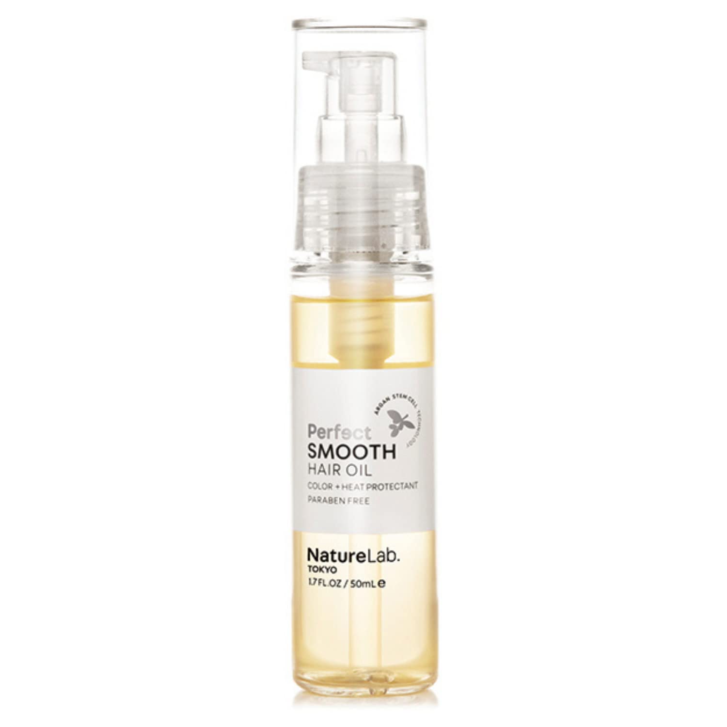 NATURELAB. TOKYO Perfect Smooth Hair Oil: Heat and Color Protection, Enhances Smoothness and Shine to Untamed Hair I 1.7 FL OZ / 50ml