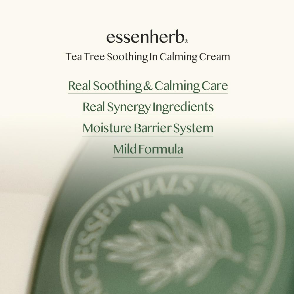 Tea Tree Calming Cream Korean Face Moisturizer for Sensitive Dry Skin 80ml - Image 4