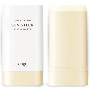OBgE Oil Control Stick (0.6oz) - Non-Greasy, Soothing & Cooling Facial Care. High Defense. Lightweight, Long-Lasting Protection, Oil Absorption, No Clumps. Travel Essentials. Witch Hazel, Mint.
