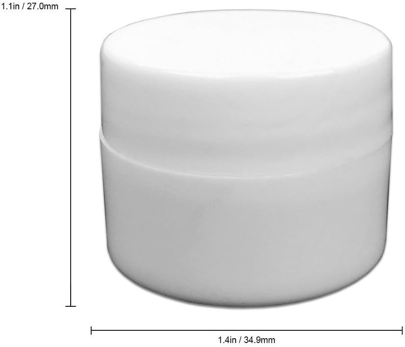 Beauticom 12 Pieces 7G/7ML (0.25oz) WHITE Sturdy Thick Double Wall Plastic Container Jar with Foam Lined Lid for Pills, Medication, Ointments and Other Beauty and Health Aids - BPA Free - Image 2