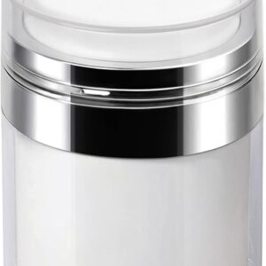 Airless Pump Jar - 0.5 Oz Lotion Dispenser with Pump Travel Container for Skincare, Refillable Empty Jars Vacuum Bottle for Moisturizer, Skincare, Makeup