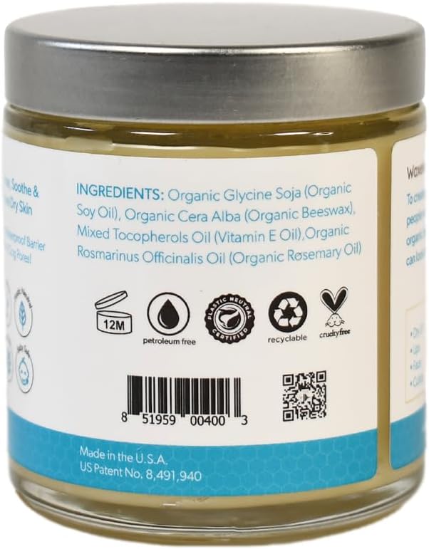 Waxelene Organic Balm Travel Jar - Petroleum Jelly Alternative for Eczema & Dry Skin - Image 4
