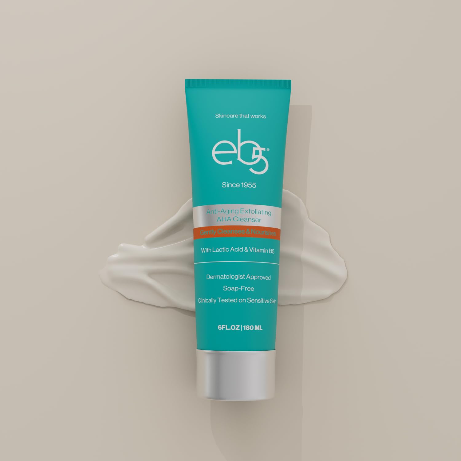 eb5 Exfoliating Aha Cleansing Lotion for Nourishing and Glowing Skin | Moisturizing, Soap-free, Anti-Aging Gentle Cleanser for Men & Women (6 Fl oz) - Image 7
