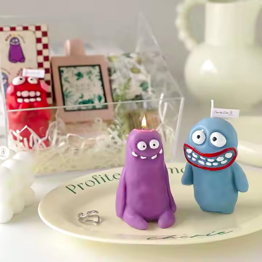 3 Pcs Monster Candles, Happy Birthday Cake Scented Funny Candle, Cute Decor for Party for Women and Men, Cool and Unique Presents idea for mom Brother and Sister - Image 6