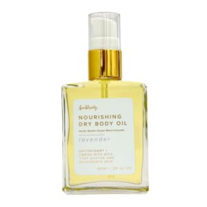Nourishing Body Oils for Women, 2oz Travel Size - Lavender Scented Body Oil, Non-Greasy Non-Comedogenic, Vitamin E Hydrating Moisturizer for Men and Women with Dry or Sensitive Skin
