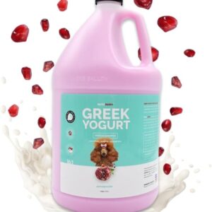 Bark2Basics Pomegranate Greek Yogurt Dog Shampoo, 1 Gallon, Protein Pet Shampoo, Feeds Protein to Hair, Repairs and Nourishes Skin and Coat