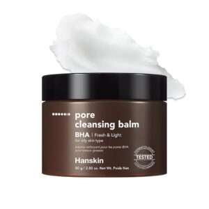 Hanskin BHA Pore Cleansing Balm, Gentle Blackhead Cleanser and Makeup Remover for Combination and Oily Skin [BHA/2.82 oz]