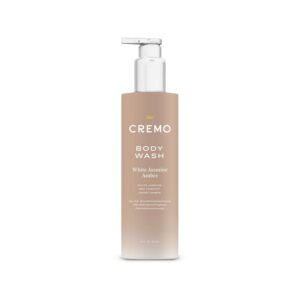 Cremo White Jasmine Amber Skin Moisturizing Body Wash for Women, Notes of White Jasmine, Red Currant, and Sweet Amber, 16 Fl Oz