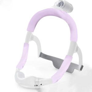 3 Packs Satin Strap Covers, Silky Mask Frame Covers Pads Compatible with DreamWear or ResMed AirFit N30i/P30i Headgear Cover Set Hair Protector Face Cushion for Reduce Red Marks (Light Purple)