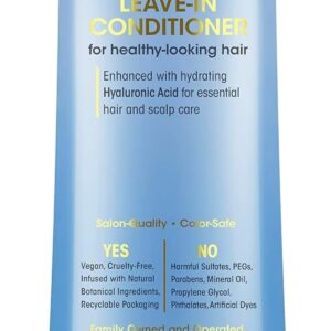 GIOVANNI Biotin & Collagen Leave-In Conditioner - Strengthening, Vegan, Cruelty-Free, Infused with Natural Botanical Ingredients, Salon-Quality, Color-Safe, For Healthy-Looking Hair - 8.5 Oz