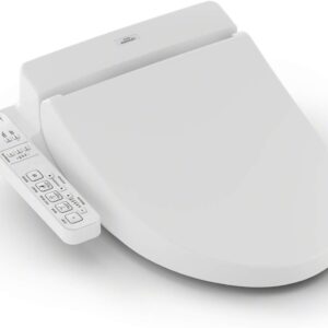 TOTO SW2034#01 C100 Electronic Bidet Toilet Cleansing Water, Heated Seat, Deodorizer, Warm Air Dryer, and PREMIST, Elongated, Cotton White